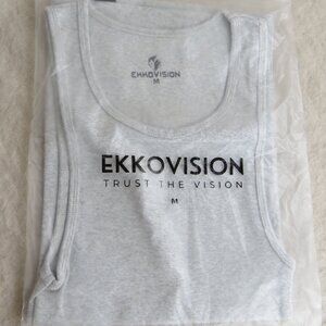 NEW - EKKO VISION Beaters Ribbed Tank SIZE Medium Heathered Gray, Fitness, Gym